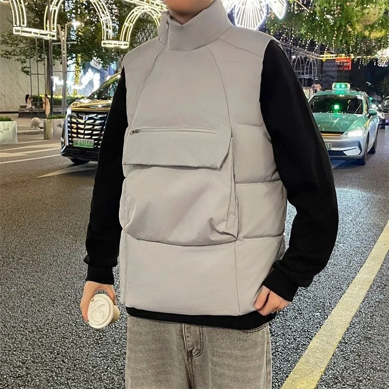 Мужской жилет для гольфа куртка модная хлопковая на молнии с большим карманом