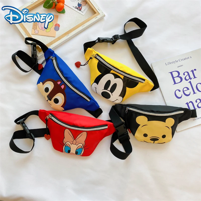 

Disney Mickey Daisy Fanny Pack Fashion Minnie Waist Bag Child Banana Bag For Boy Cute Girls Shoulder Bags Coin Purse Chest Bags