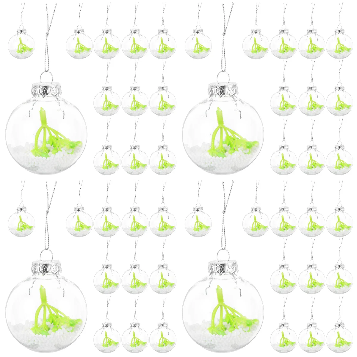 

48 елочных украшений, прозрачные Рождественские шары, рождественские украшения