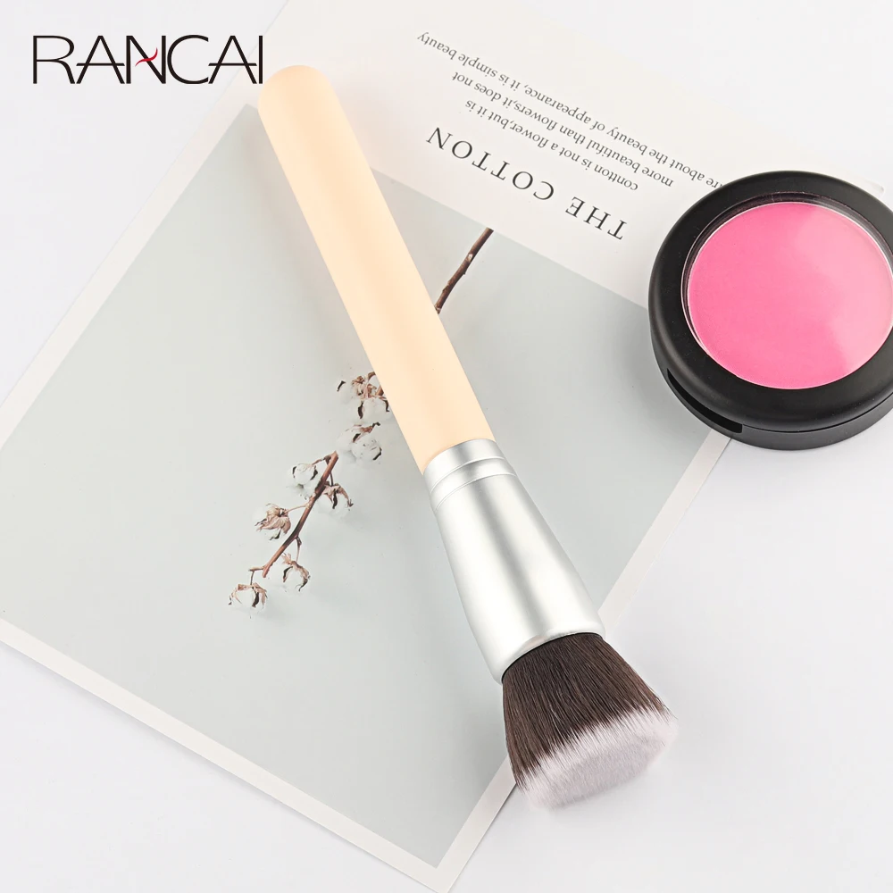 

RANCAI 1 шт. розовая плоская тональная кисть для консилера, кисти для макияжа, большой восстановление лица Контур для жидкого крема, инструмент ...