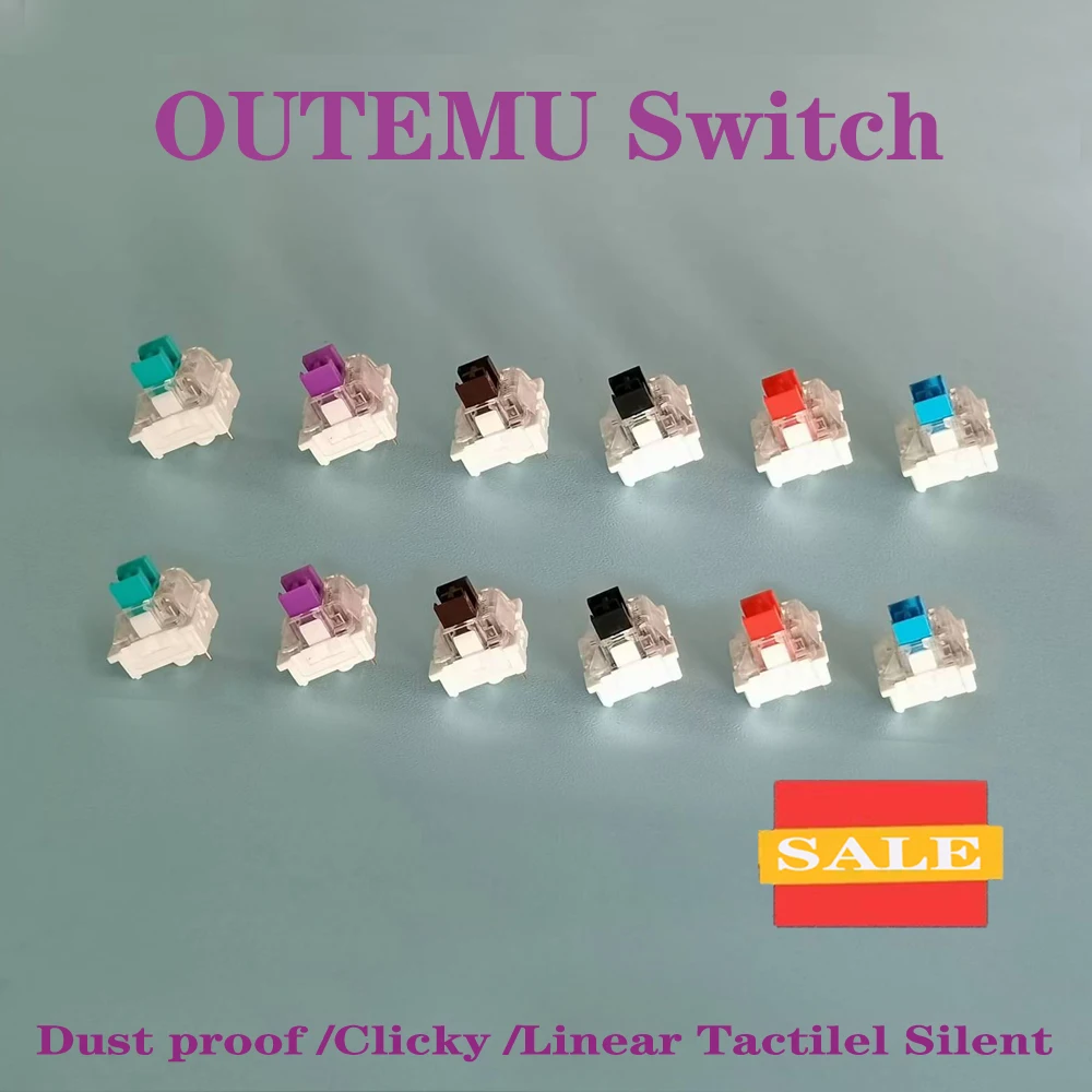 

Outemu Silent White Gray Switch For Custom Mechanical Keyboard Linear Switch RGB Black Red Key 3Pin Clicky PC Gaming MX Switch