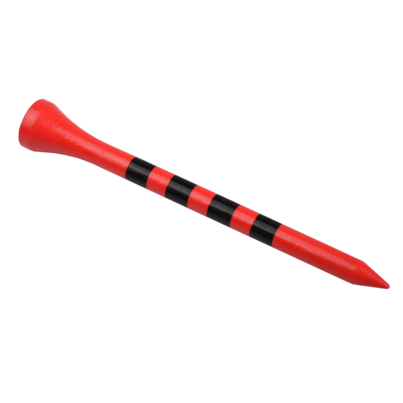 

100pcs Bamboo Golf Tees Stripe Mark Scale High Performance 70mm Red