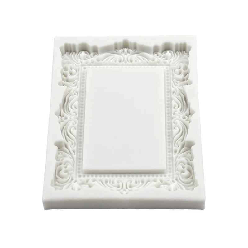 

Soap Mold Vintage Embossed Frame Handmade Cake Bar Craft Kitchen Baking Tool