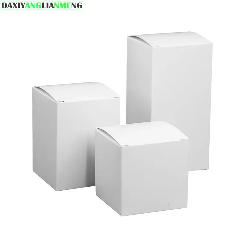 

25pcs/lot 12x12x12cm/17 Cute Small Toy & Jewelry Box Cosmetics Packing Boxes Handmade Soap Perfect White Papercard Packaging Box