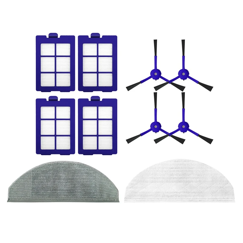 

10Pcs For Eufy X8 Vacuum Cleaner Washable Side Brush Mop Cloth HEPA Filter Household Cleaning Replacement Accessories