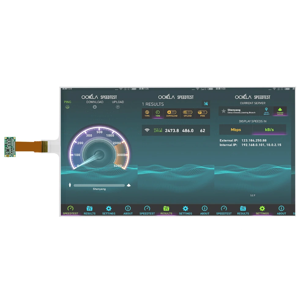 

Multi touch foil through glass monitor screen touch