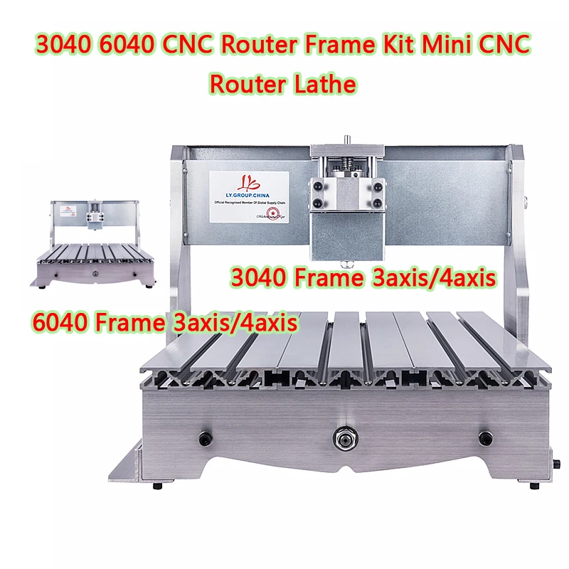 

6040 3040 CNC Router Frame Kit Mini CNC Router Lathe for Diy CNC 65mm Spindle Nema23 Motor Engraving Machine