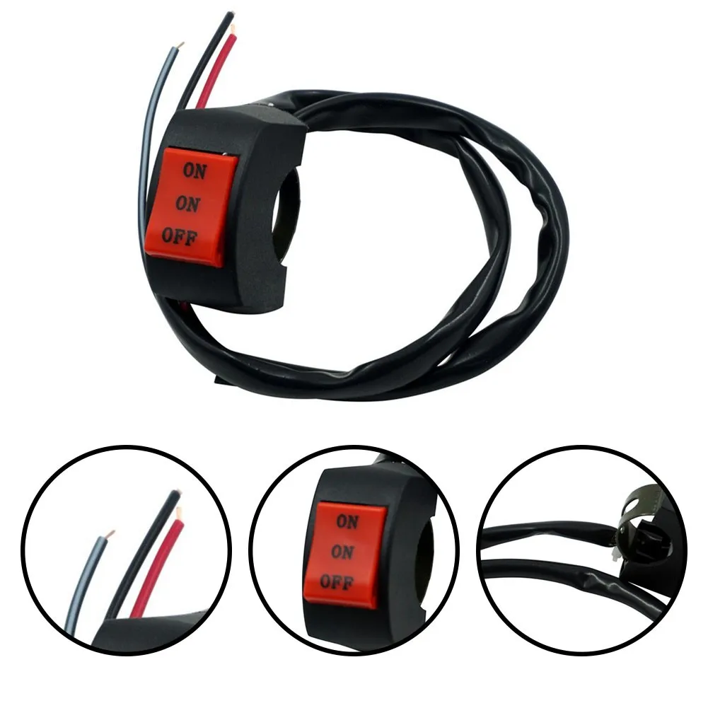 

1x Motorcycle LED Spotlight Handlebar Switch Far And Near Three Line Headlight Driving Light Switch Motorcycle Switches