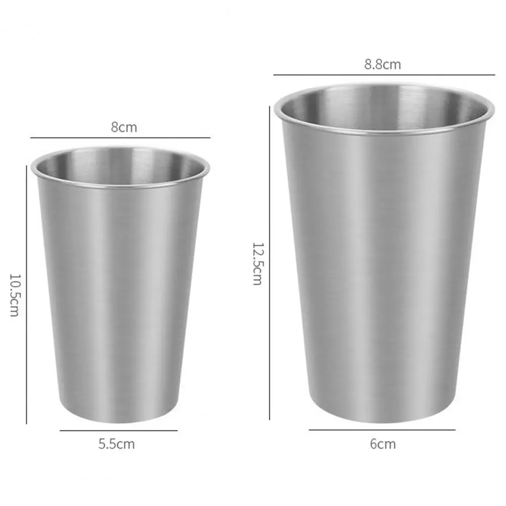 350/500ML Outdoor Camping Hiking Water Bottle Shatterproof Unbreakable Stainless Steel Long Service Life Beer Cup for Bar