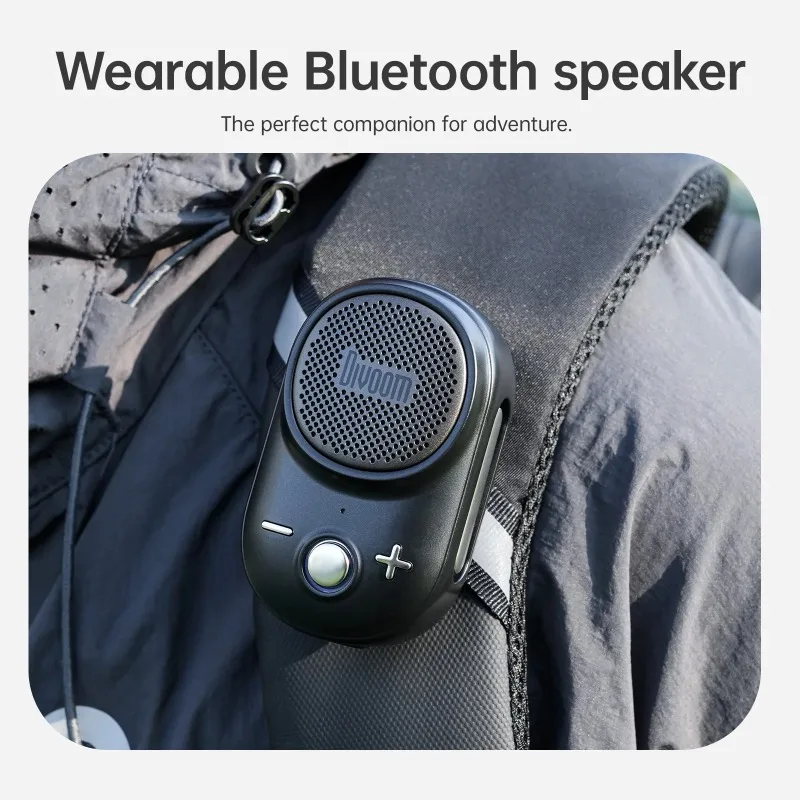 Фото Портативная Bluetooth-колонка Divoom Itour-S, водонепроницаемая (IP67), для кемпинга, с креплением на ремень, 10 часов работы, стильный дизайн №4