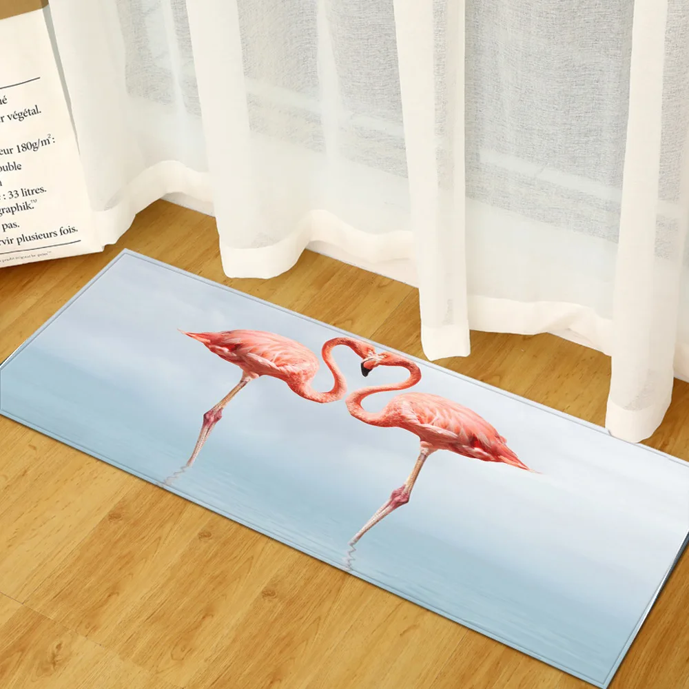 

Nordic Style Cartoon Flamingo Door Mats Carpets for Living Room Bedroom Anti-slip Floor Mat Bathroom Door Area Rugs