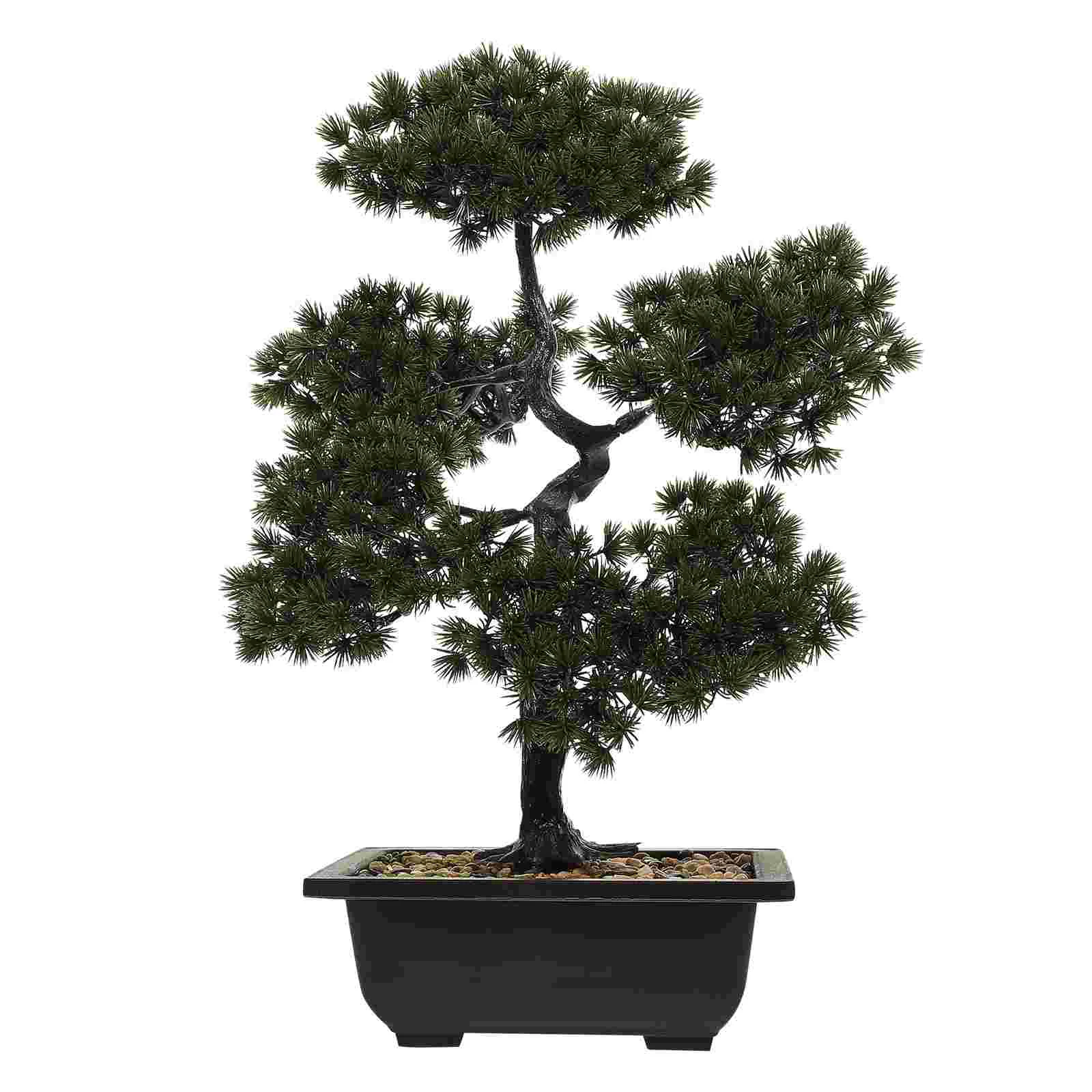 

Simulation Welcome Pine Faux Plants Indoor Fake Bonsai Tree Artificial Home Plastic Decor Office Table Simulated Potted Pines