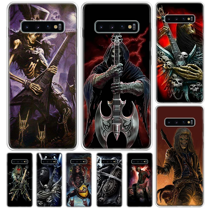 Skeleton Rock Band Cover For Samsung Galaxy S23 S22 Ultra S21 Plus S20 FE S10 Lite Phone Case S10E S9 S8 + S7 Edge Print Coque