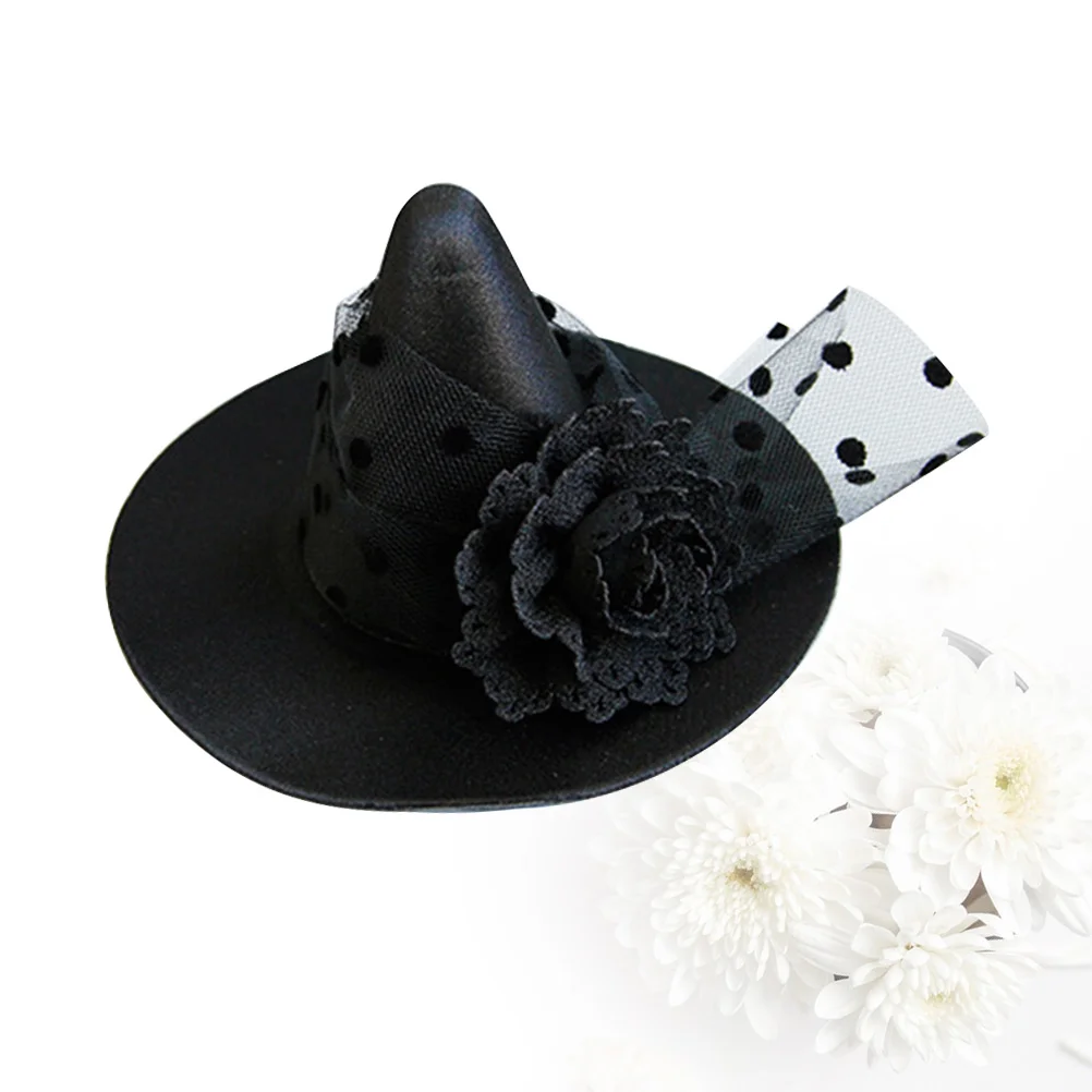 

Hat Witch Hairclip Partyfor Black Mini Hats Masquerade Small Cosplay Costume Fascinator Clips Flowerwizard Mesh Headdress Cap