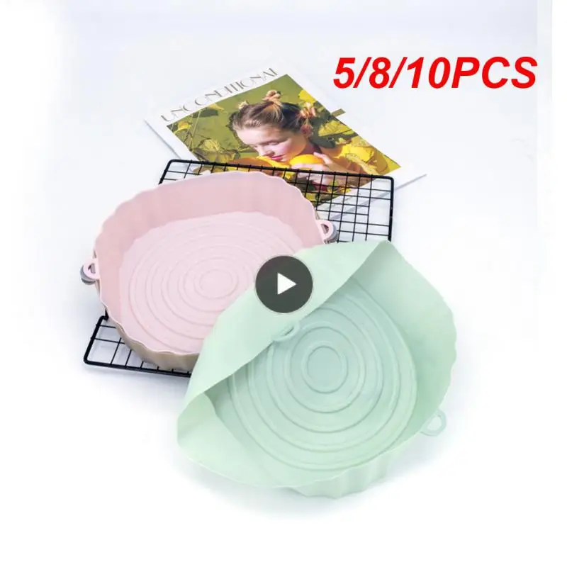 

5/8/10PCS For Kitchen Silicone Molds Pastry And Pastry Air Fryer Accessories Silicone Mat Air Fryer Inner Liner