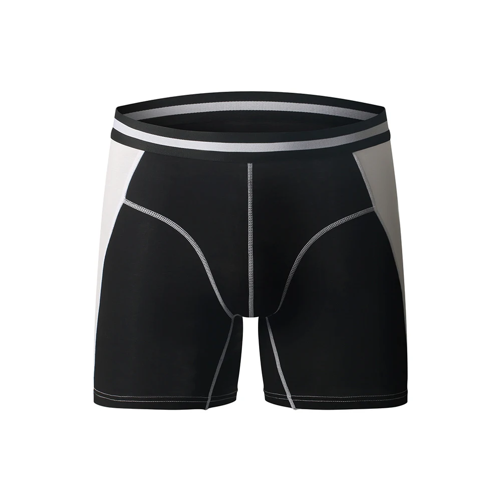 Men Trunks Modal Hip Lift Underwear Bulge Pouch Boxer Long Leg Panties Sport Middle-Waist Shorts Slip Homme Cuecas Underpants