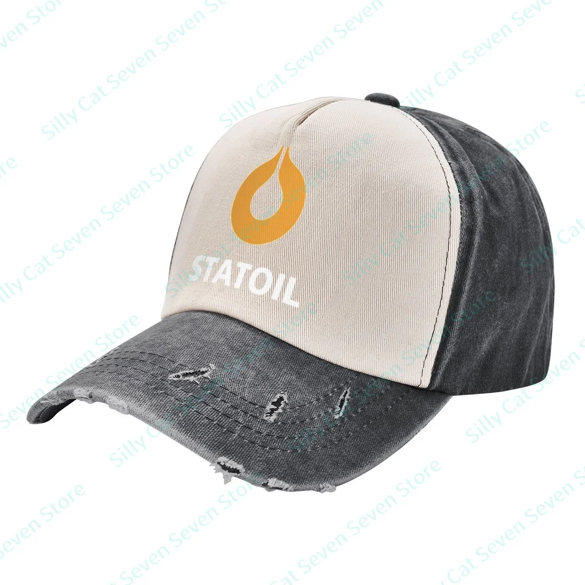 

Fashion Statoil cowboy Baseball Cap Men Women Vintage adjustable Mixed color stitching Baseball Cap Washed Dad Hat