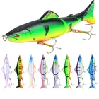 Троллинговая приманка, Трехсекционные приманки, один кусок 18 г 13 см, попперы с зажимной головкой для щуки и блесны, приманки, бесплатная доставка