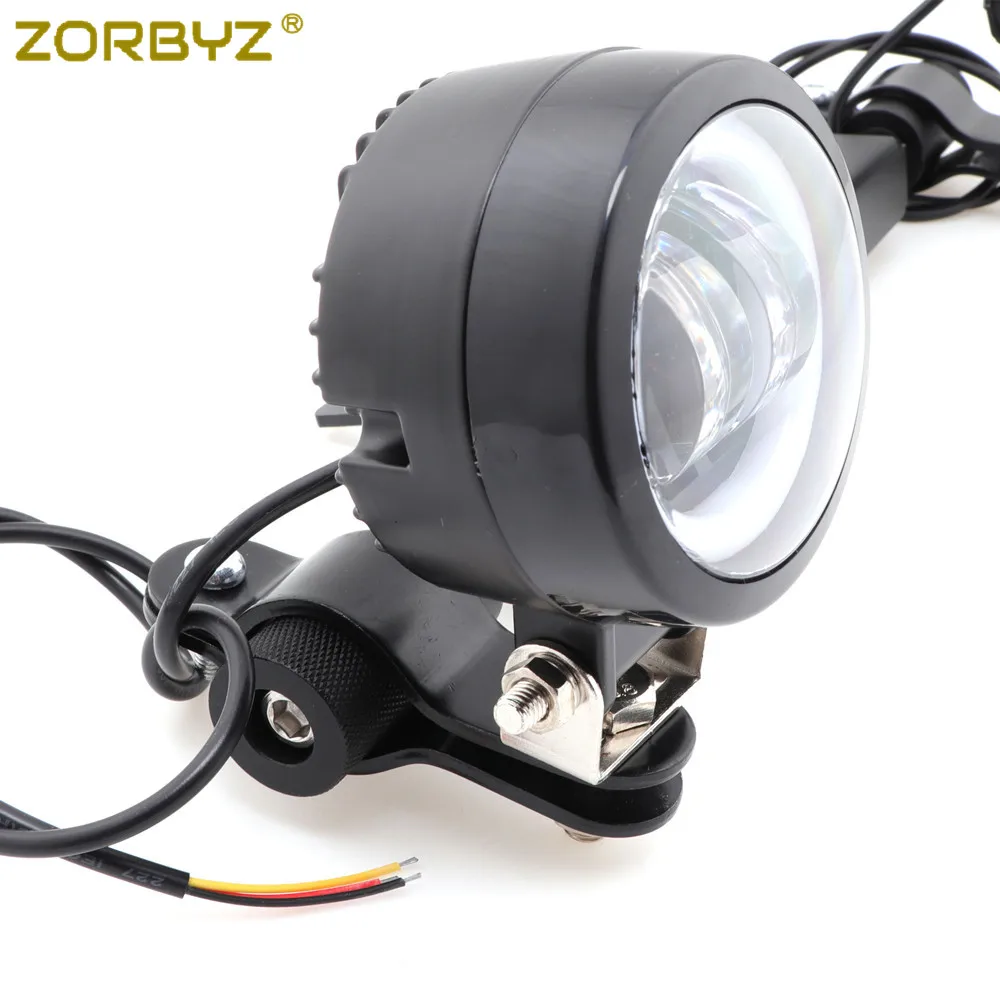 ZORBYZ Motorcycle Black LED Angel Eye Halo Ring Passing Spot Fog Light Mounting Bracket Adapter For Benelli Leoncino 500 752s |