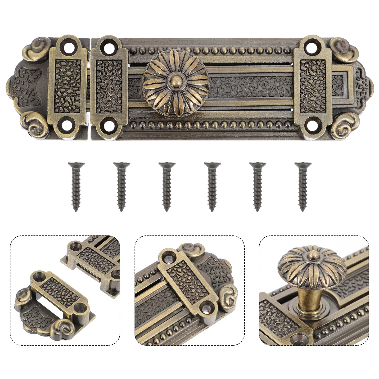 

Door Chain Vintage Vintage Furniture Sliding Lock Furniture Embedded Alloy Bolts Latches Zinc Office Barn Hardware