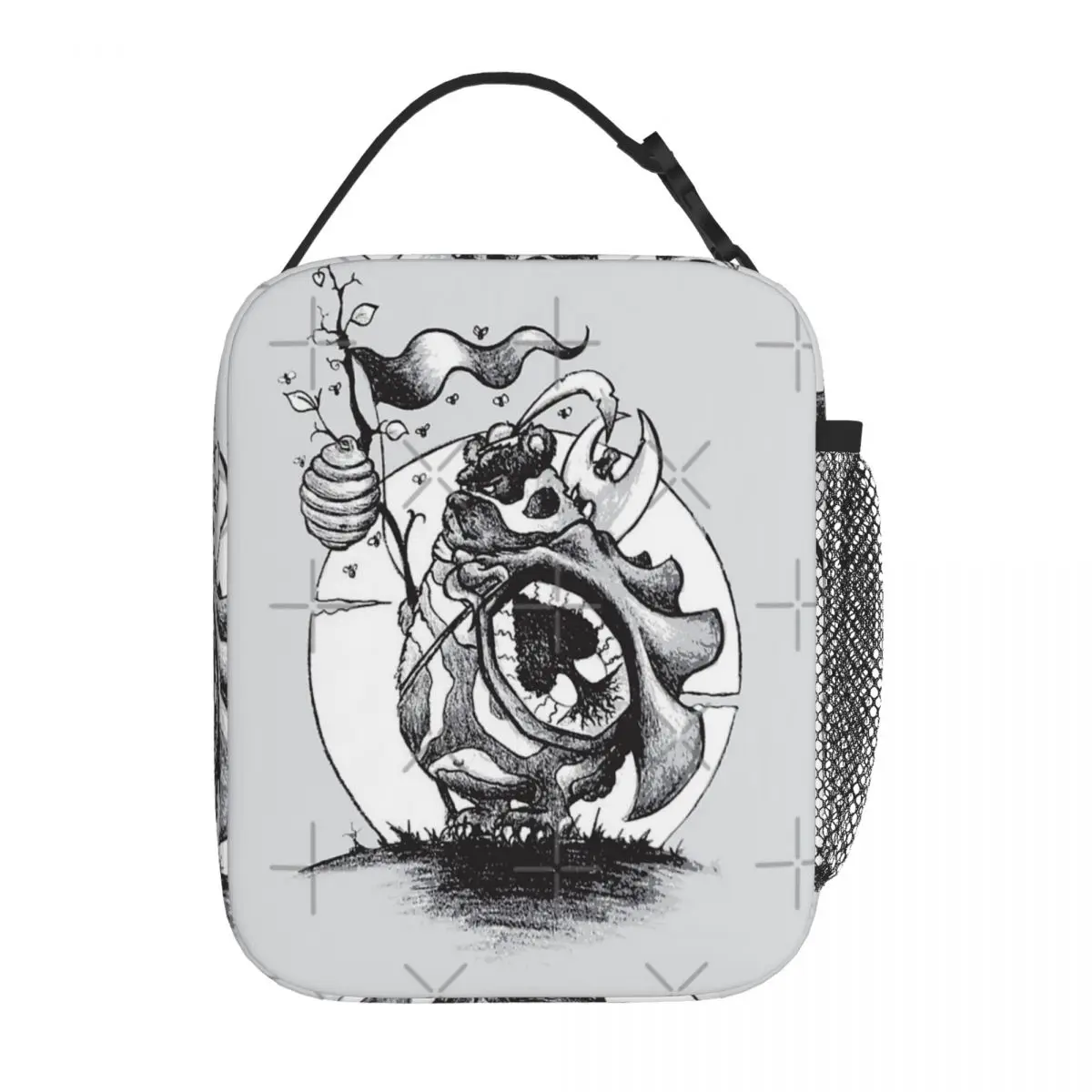 Сумка-тоут для ланча с изображением природы воинов Honeybear Термосумка