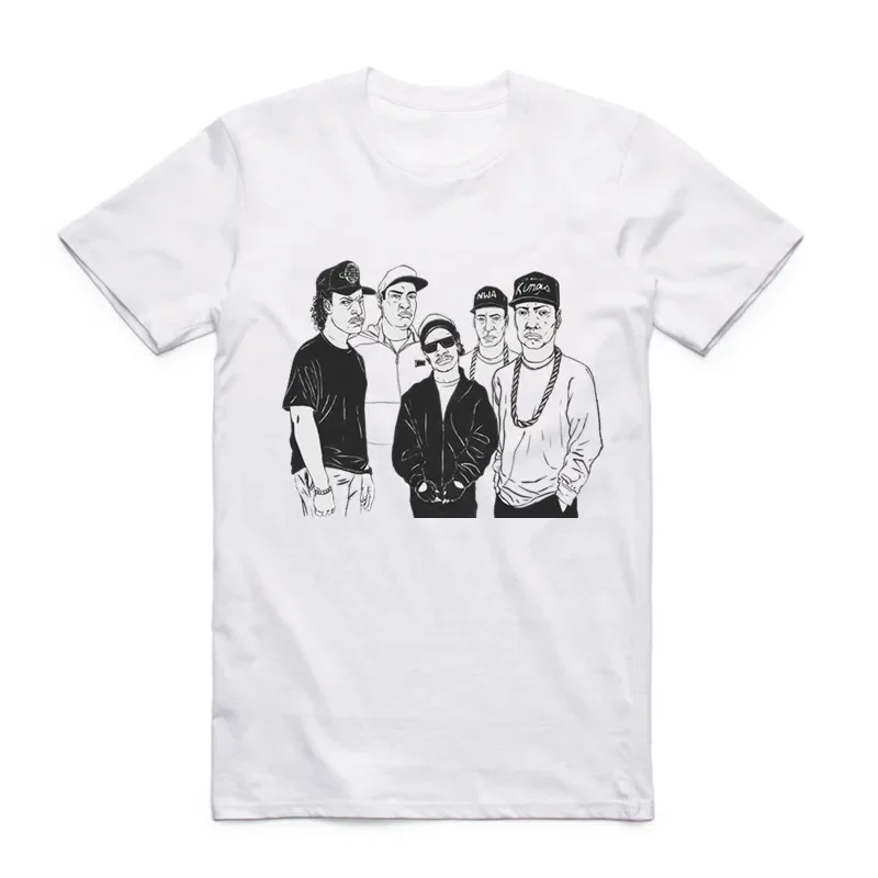 Мужская футболка с коротким рукавом круглым вырезом и принтом