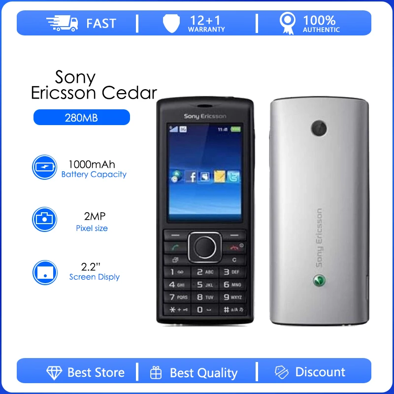 Sony Ericsson J108i Восстановленный Оригинальный разблокированный телефон Sony Ericsson j108i Φ 3G FM J108 Бесплатная доставка