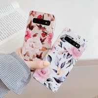 retro flower phone case for samsung a51 a50 s8 s9 s10 s21 s20plus soft shell for a70a41 ring all inclusive phone case