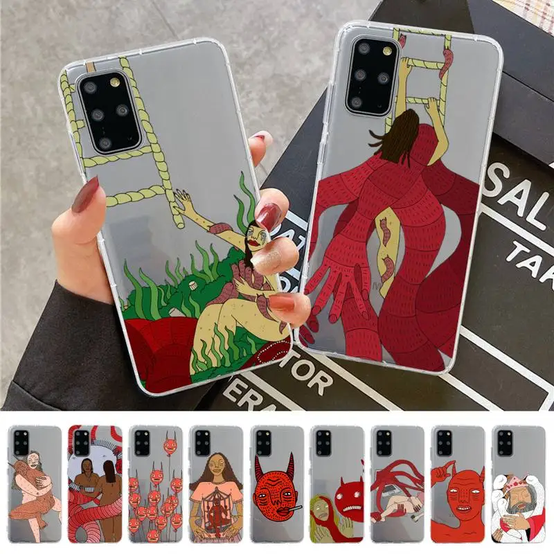 

FHNBLJ Polly Nor Art Phone Case for Samsung S20 S10 lite S21 plus for Redmi Note8 9pro for Huawei P20 Clear Case