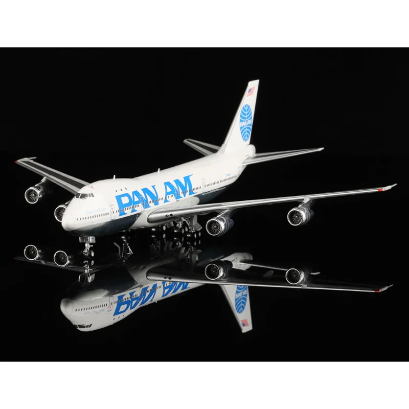 Фото Коллекционная декоративная модель самолета HX 1/400 Pan American Airways B747-100 N747PA из литого сплава №4
