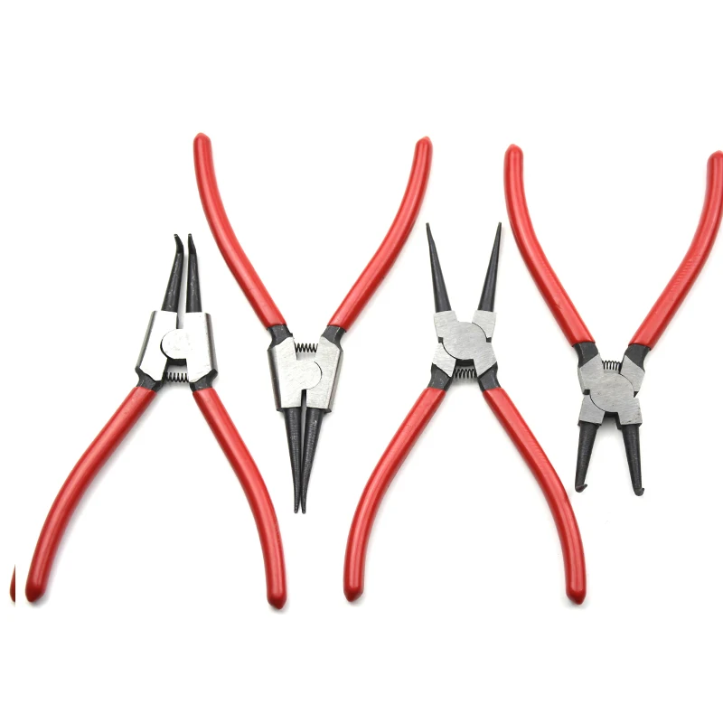 

7 Inch Circlip Pliers Kit Straight External Snap Ring Plier 90 Degree Bent Internal Circlip Nipper DIY Hand Tools