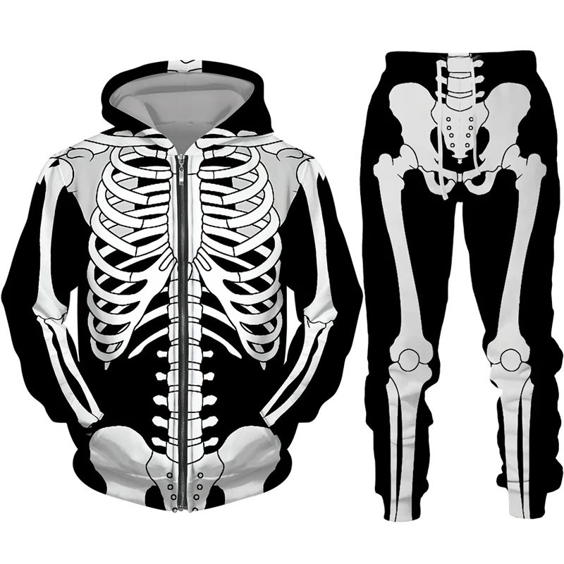 

Толстовка с капюшоном с забавным принтом скелета внутренних органов/свитшот на молнии/Комплект Личная уличная одежда на Хэллоуин для мужчин и женщин костюмы