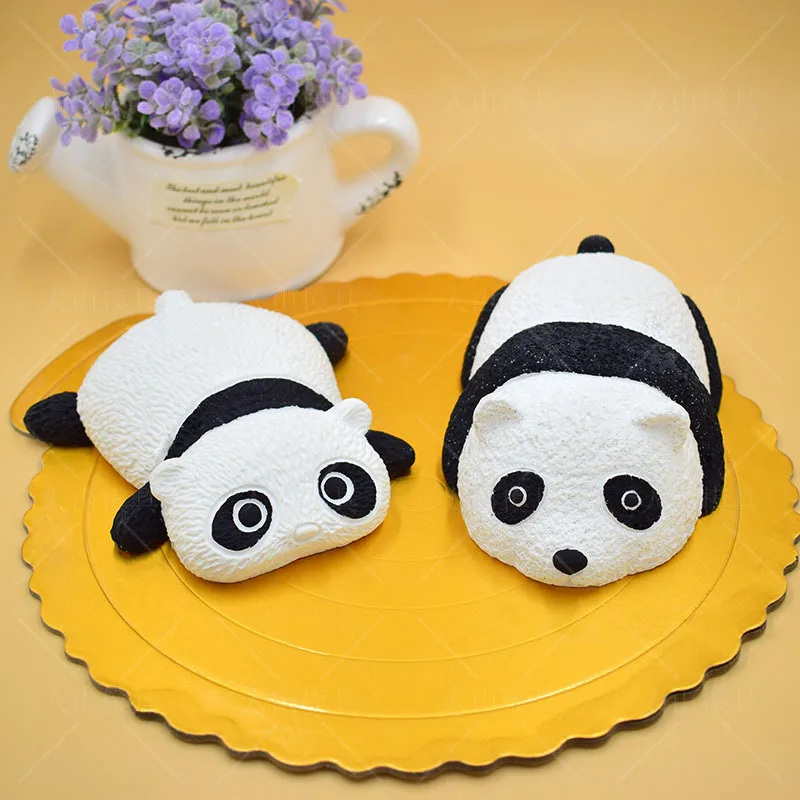 

DIY Panda Bear Mousse Cake Silicone Mold 3D Cartoon Panda Ice Cream Crystal Epoxy Resin Mold Aromatherapy Plaster Ornament Forms