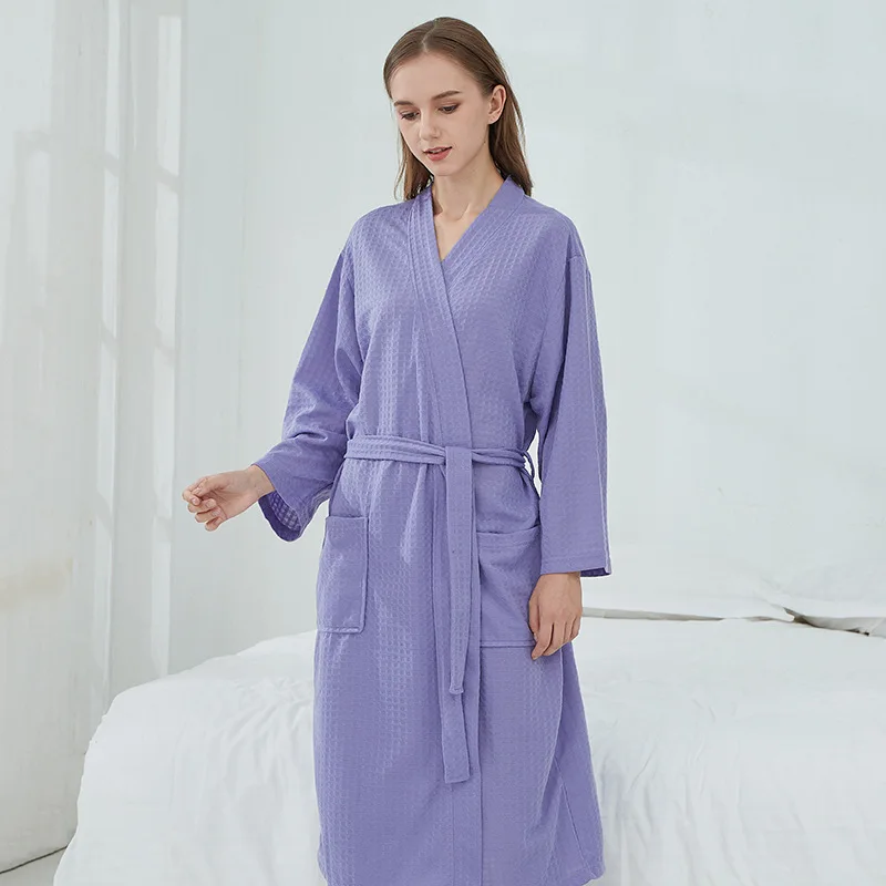 Couple Men's Robe Waffle Soft Bathrobe WInter Autumn Sleepwear Homewear For Couples Pyjama Pajama Robe