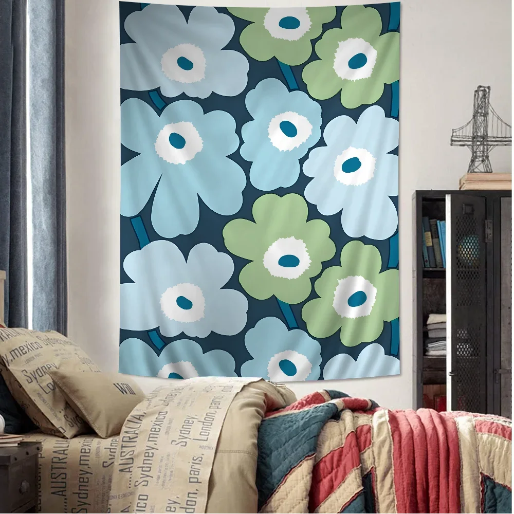 P-Poppy Красивый Красочный Цветок В Богемном Стиле Настенный Гобелен Mandalay