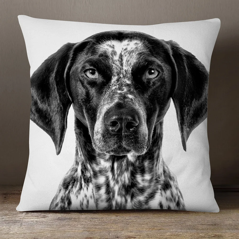 

German Shorthaired Pointer Dog Cushion Covers Home Decorative Sofa Throw Pillow Case Polyester Two Side Printing Pillowcase