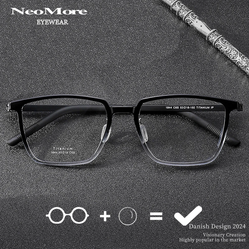 Lind ультра легкие очки из чистого титана для близорукости по рецепту брендовые с