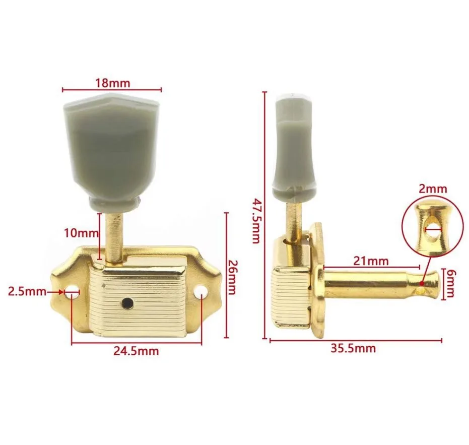 

1Set Gibson Style Tuner 3L3R Vintage 135 Keystone Guitar Machine Head Tuning Peg for Lespaul Guitar Turners in High Quality