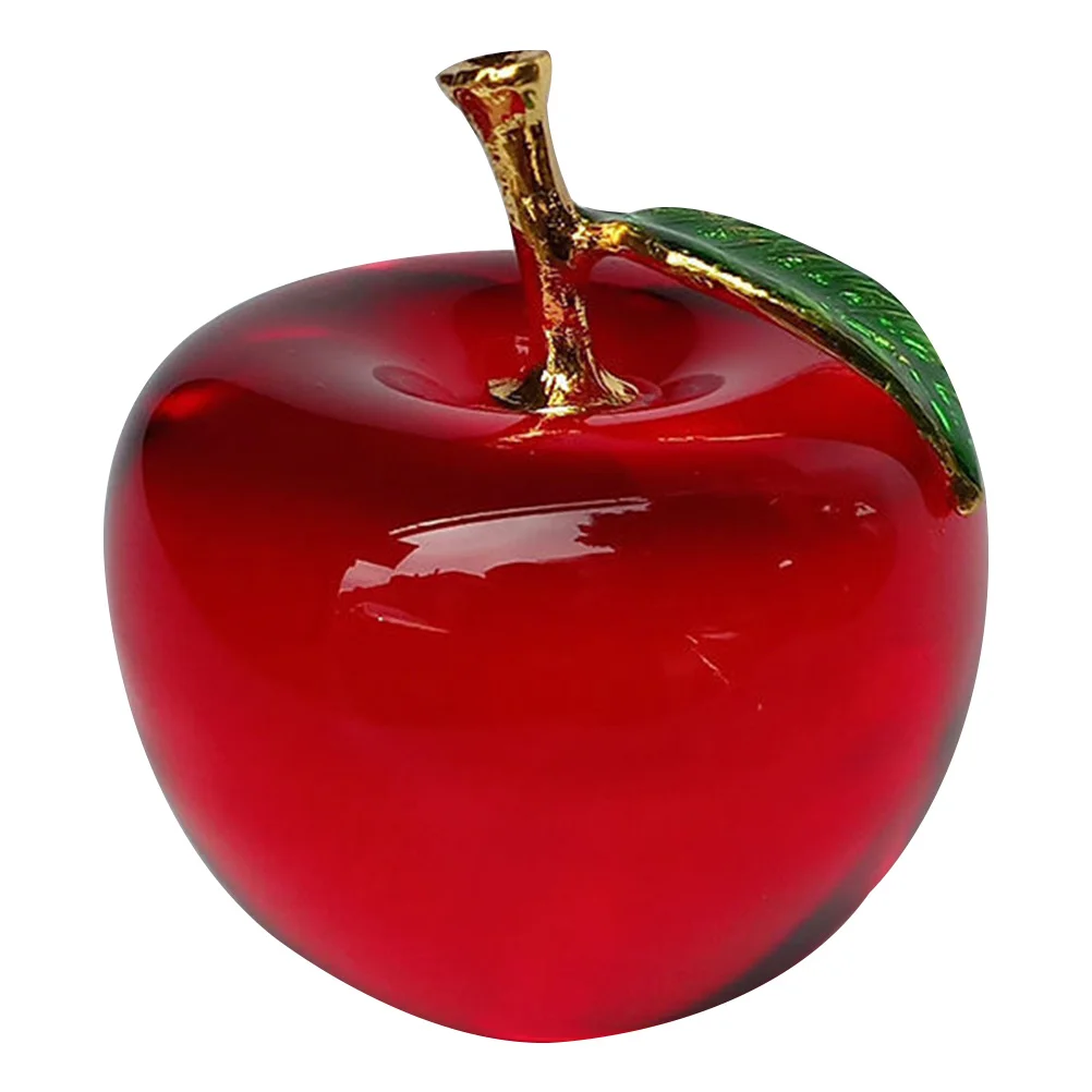 

Apple Crystal Apples Ornament Decoration Desktop Decor Glassgifts Graduation Figurine Statue Adornment Fake Artificial Table Her