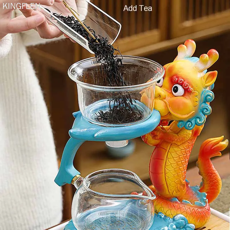 Термостойкий стеклянный чайный набор чаша с вращающейся крышкой и магнитной