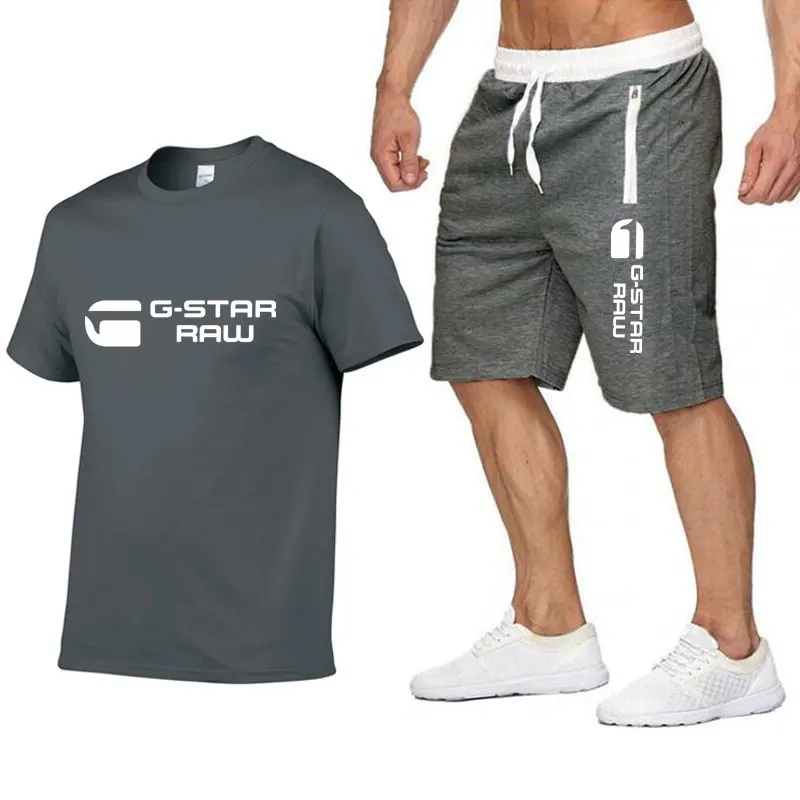 

Summer New Casual Shorts + T-Shirt Sets Harajuku Street T-Shirts Sports Pants Men's Suits Tops T-Shirts