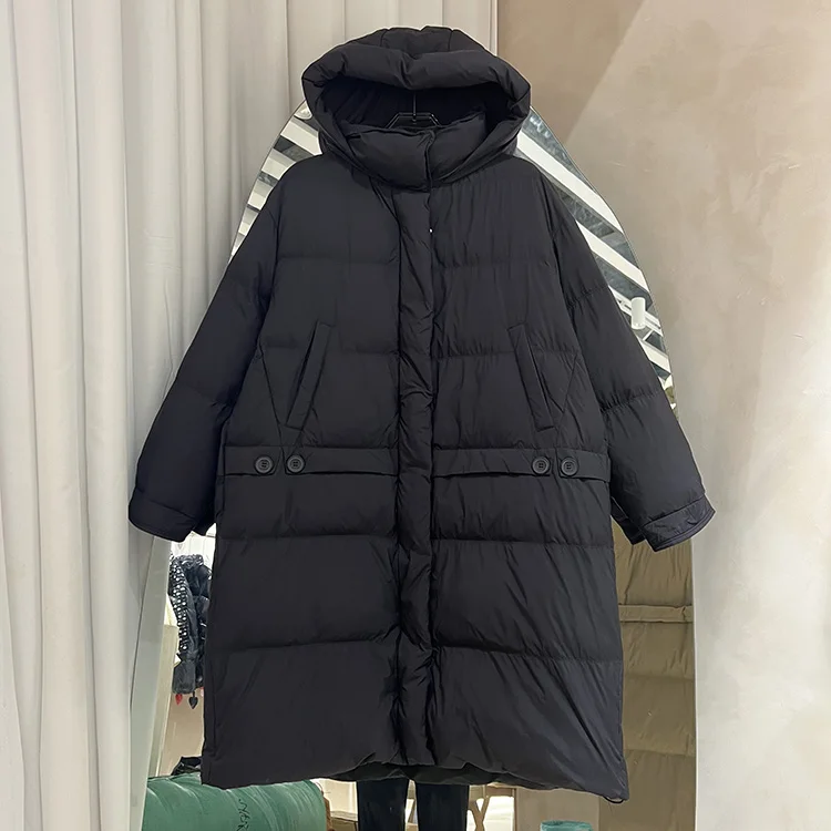 New Women Long Down Jacket Casual Style Autumn Winter Coats And Parkas Female Outwear