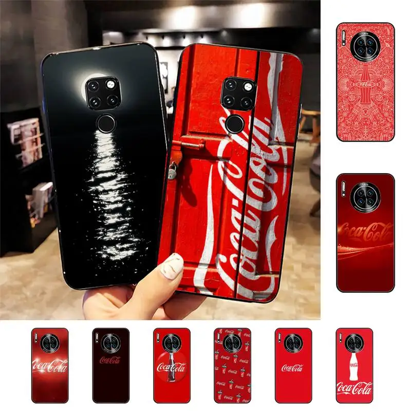 

Fas-hion Dr-ink Co-ca-cola Phone Case for Huawei Mate 20 10 9 40 30 lite pro X Nova 2 3i 7se