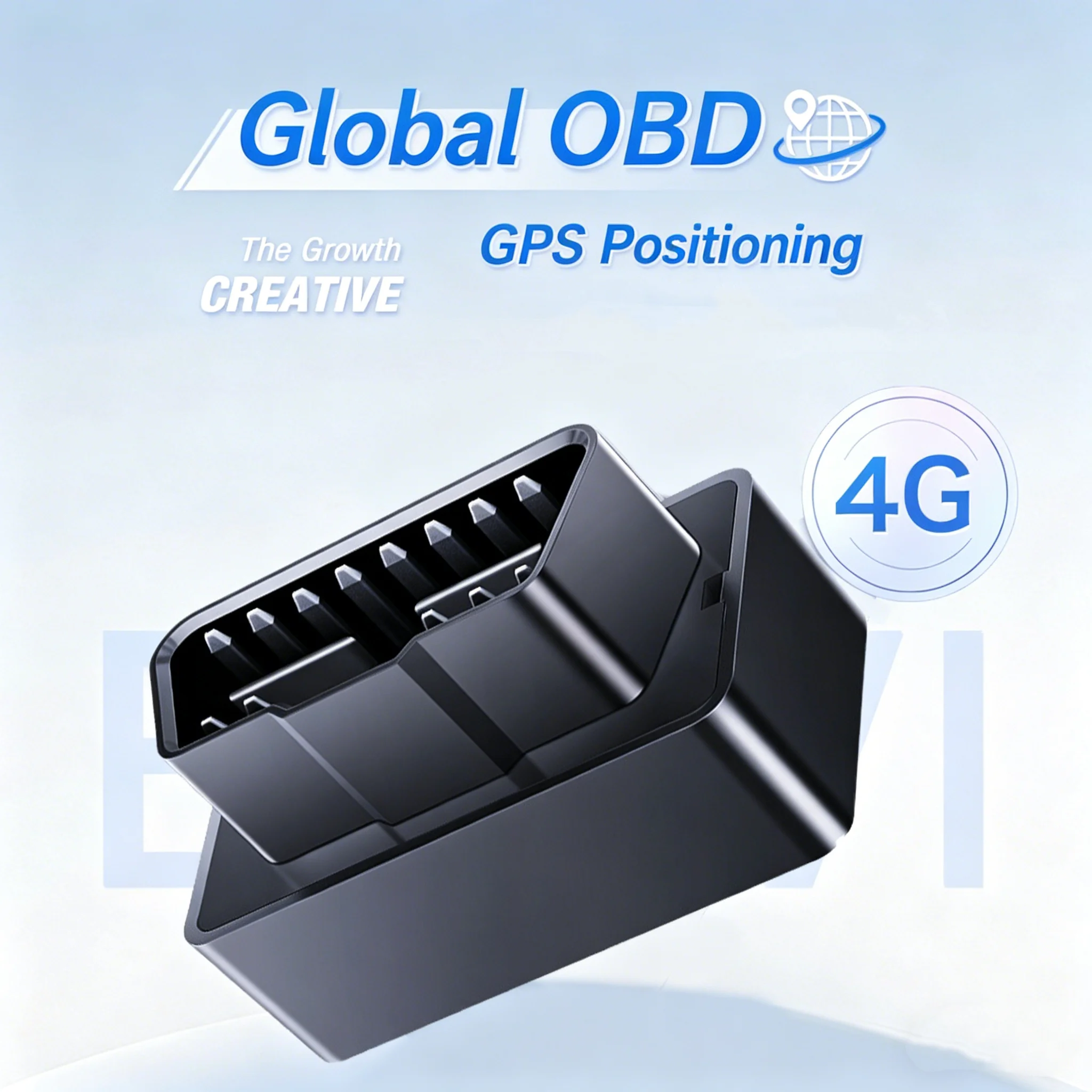 Фото Мини-GPS-трекер CD OBD 4G OBD II Plug & Play для автомобиля, GSM OBD2, отслеживание в реальном времени, устройство против угона, GPS-локатор с бесплатным приложением №1