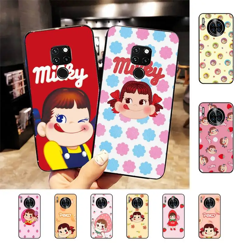 

Japan milk Chocolate dessert cute cartoon Peko fujiya Phone Case For Huawei Nova 3I 3E mate 20lite 20Pro 10lite funda case