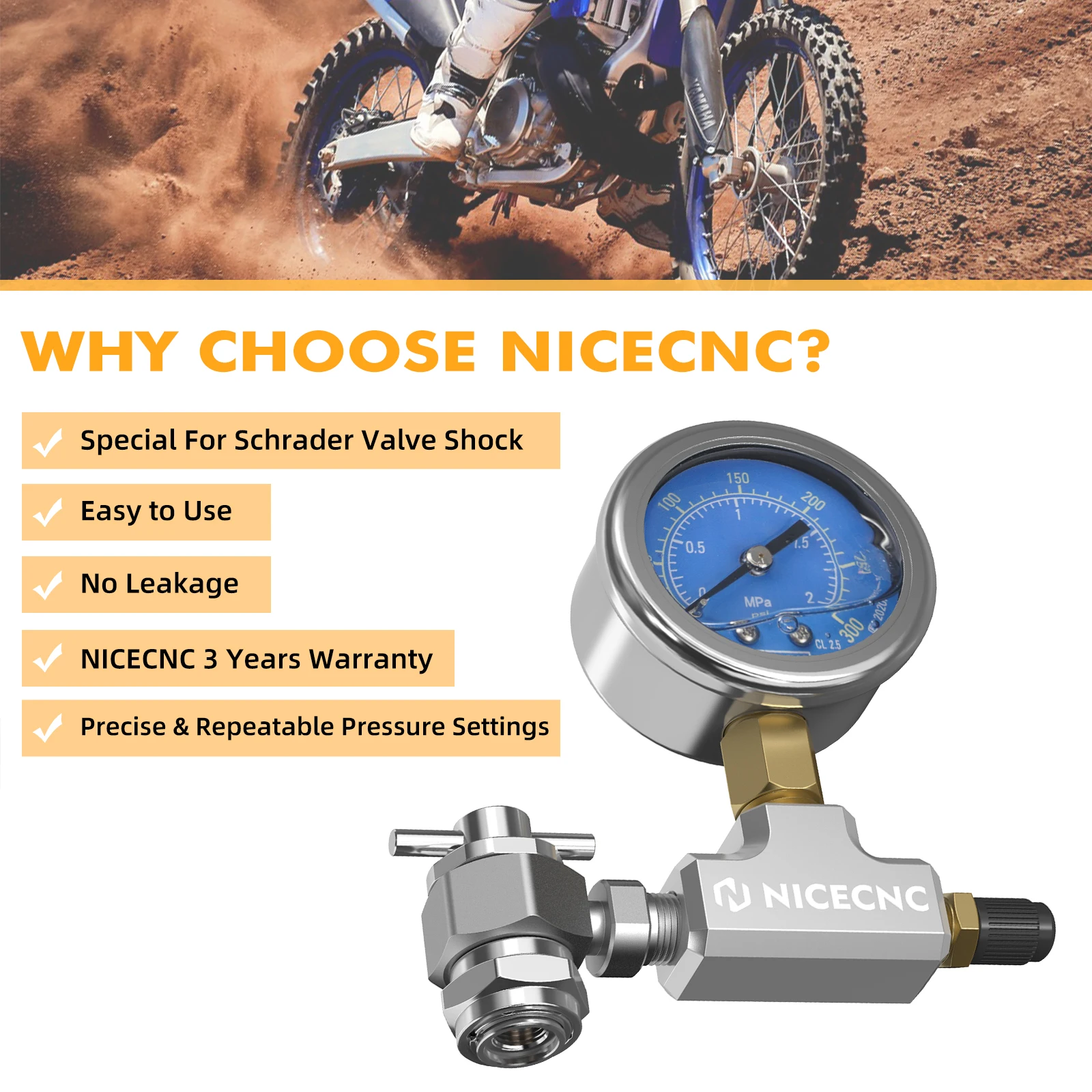 300PSI инструмент для наполнения азотом Schrader Valve Shock KTM Honda Suzuki Kawasaki Yamaha YZX Polaris CanAm Arctic