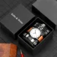 Elegance Men's Brown Watch Bracelet Gift Set Exquisite Birthday Presents for Father Husband Simple Leather Quartz Watches to Man Other Image