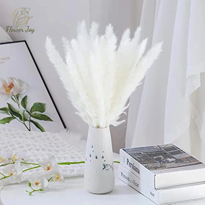 

15PCS Bulrush Natural Dried Flowers Fluffy Pampas Grass Bouquet Phragmites Real Plants Reed Garden Wedding Decoration Home Decor