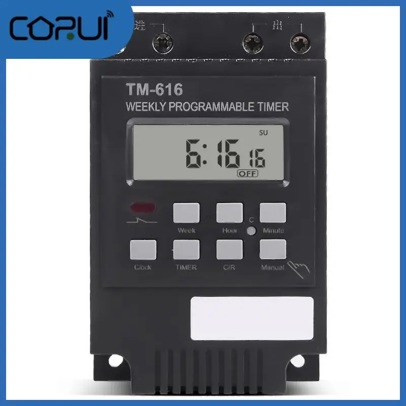 

2/3/5PCS 30a Tm616 Programmable Switch Din Rail Mount Digital Timer 30amp Timer Switch Weekly Programmable Timer Free Shipping