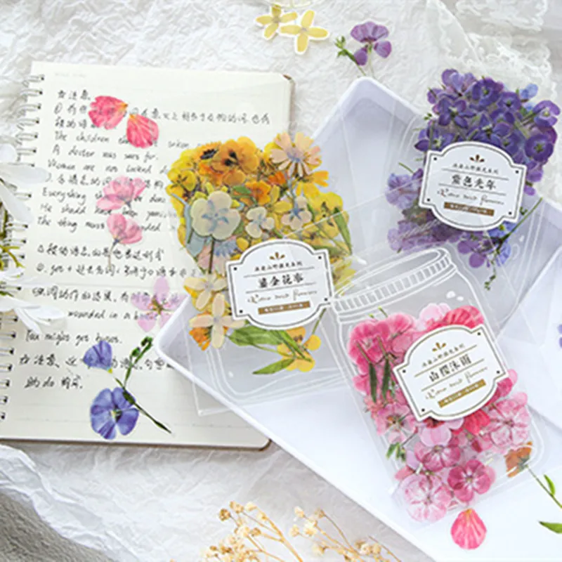 

40 наклеек в виде свежих цветов, в стиле Ins, милые декоративные канцелярские наклейки в виде планшетов, 2 стиля s